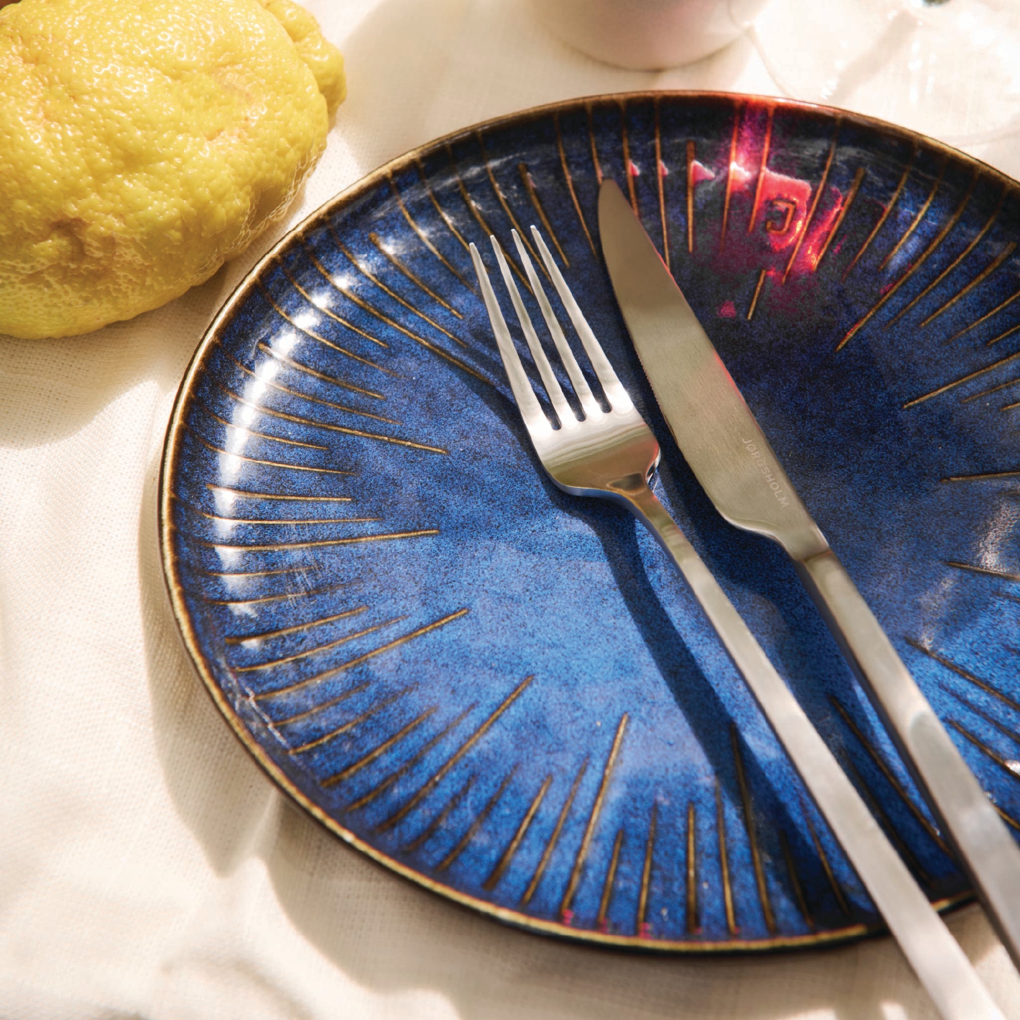 Frokosttallerken sæt (4 stk.) - Blue Lobster